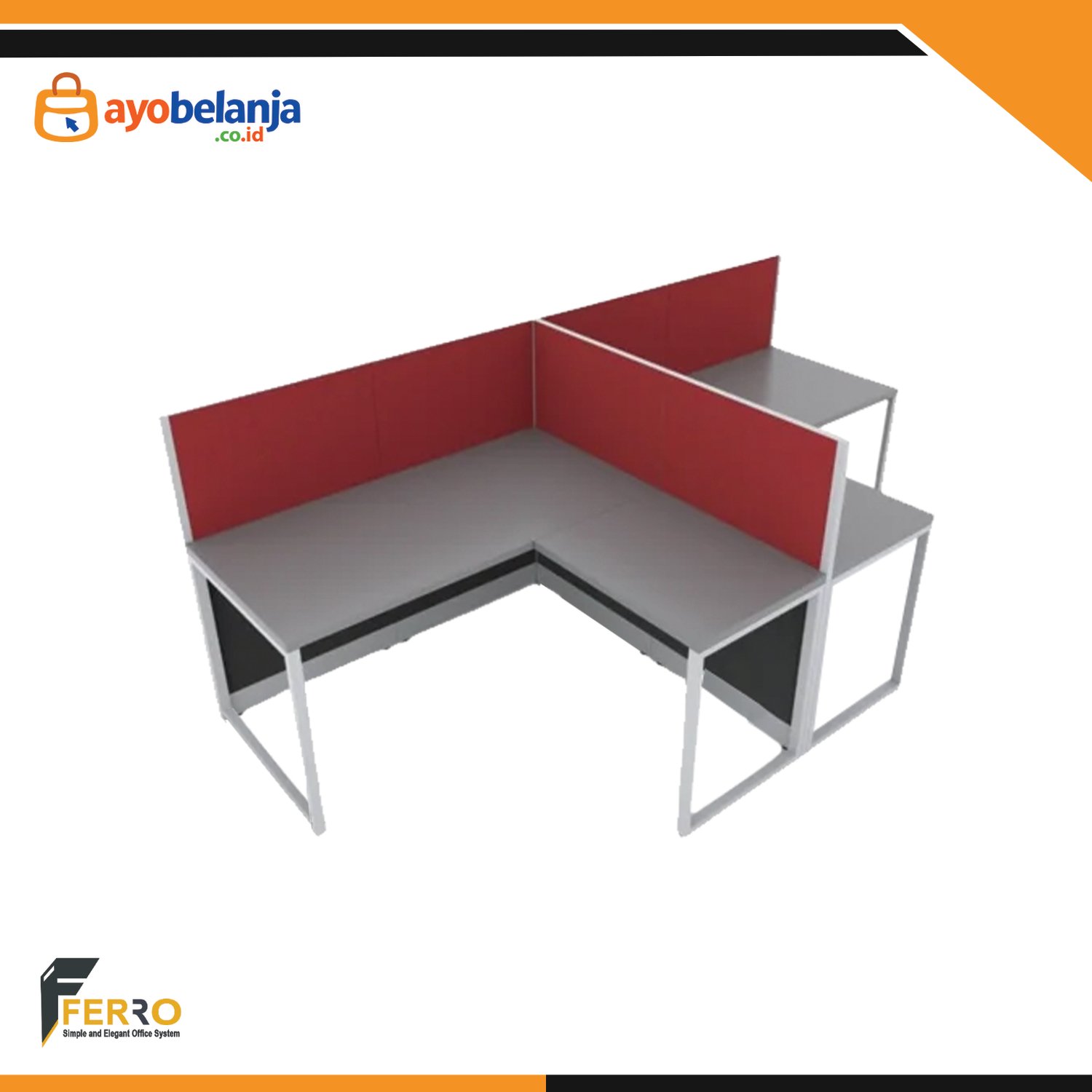 Meja Kerja Kubikal CWD-04B uk. 2400