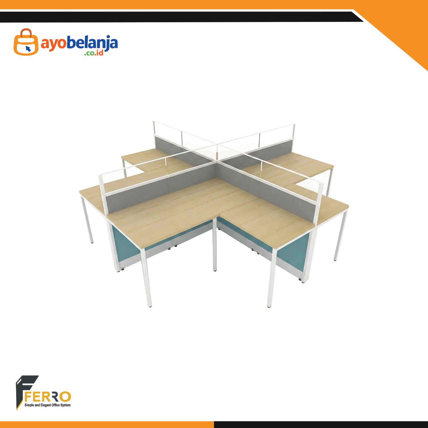 Meja Kerja Kubikal CWD-05A uk. 2400