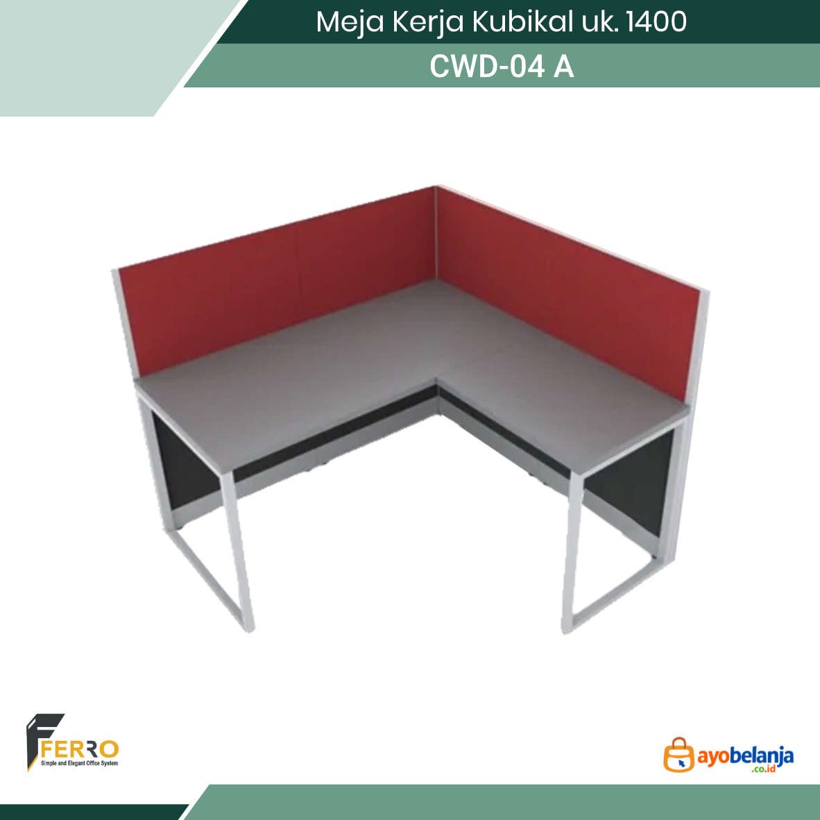 Meja Kerja Kubikal uk. 1400