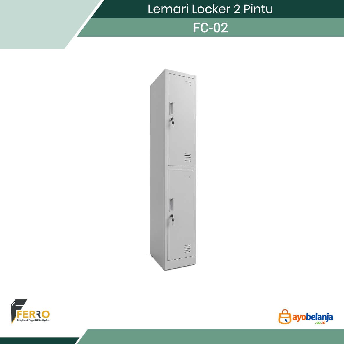 Lemari Locker 2 Pintu