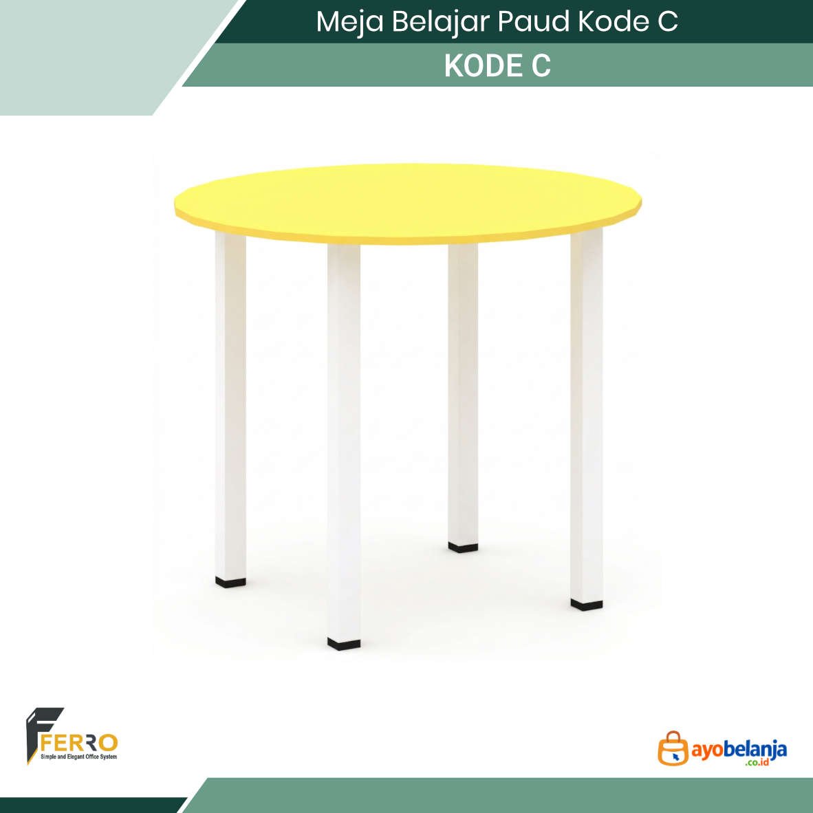 Meja Belajar Paud Kode C