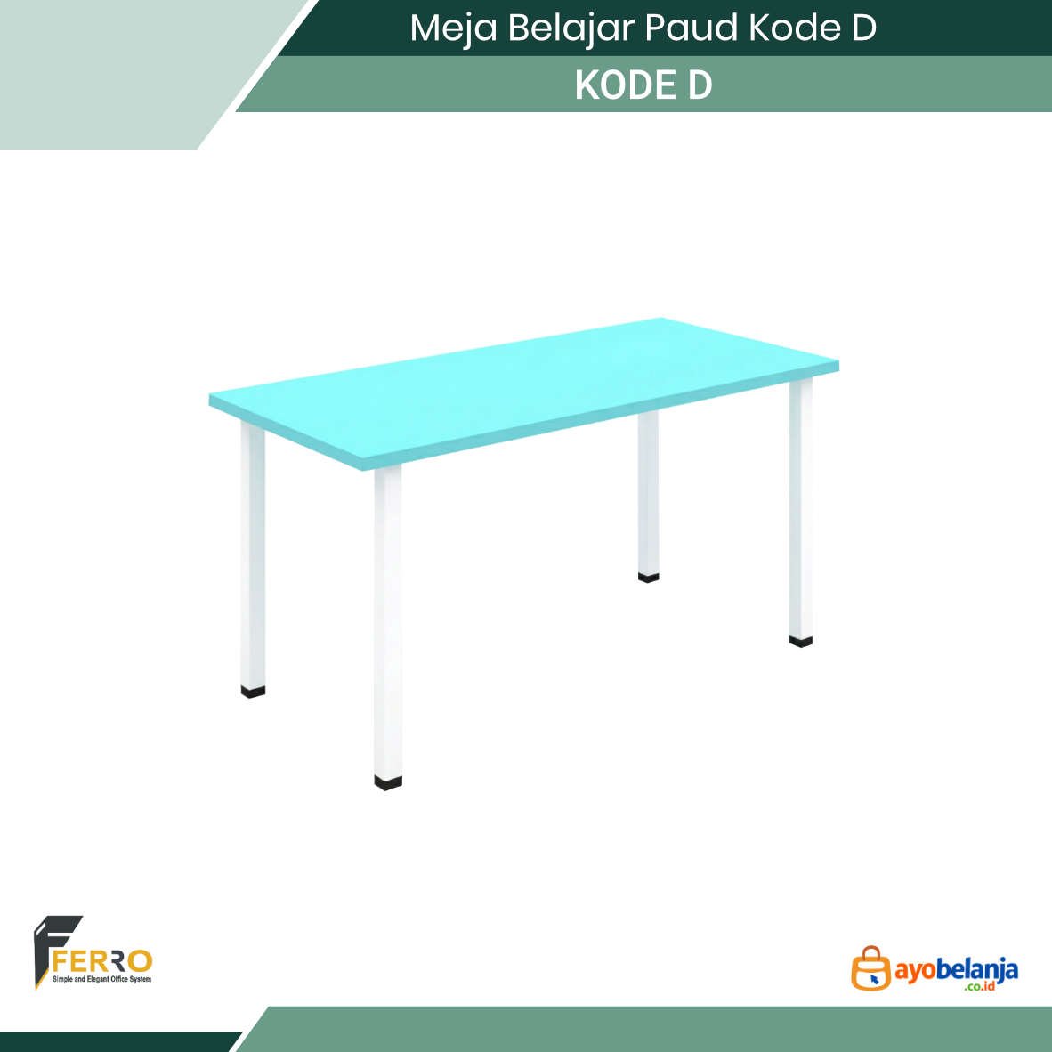 Meja Belajar Paud Kode D