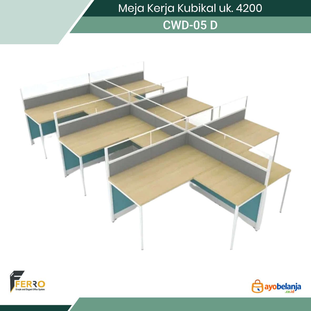 Meja Kerja Kubikal uk. 4200