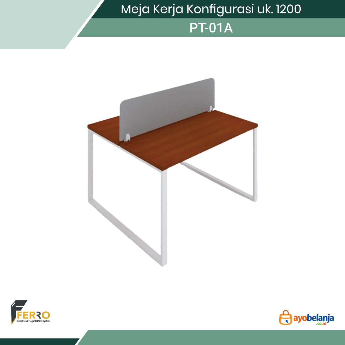 Meja Kerja Konfigurasi uk. 1200