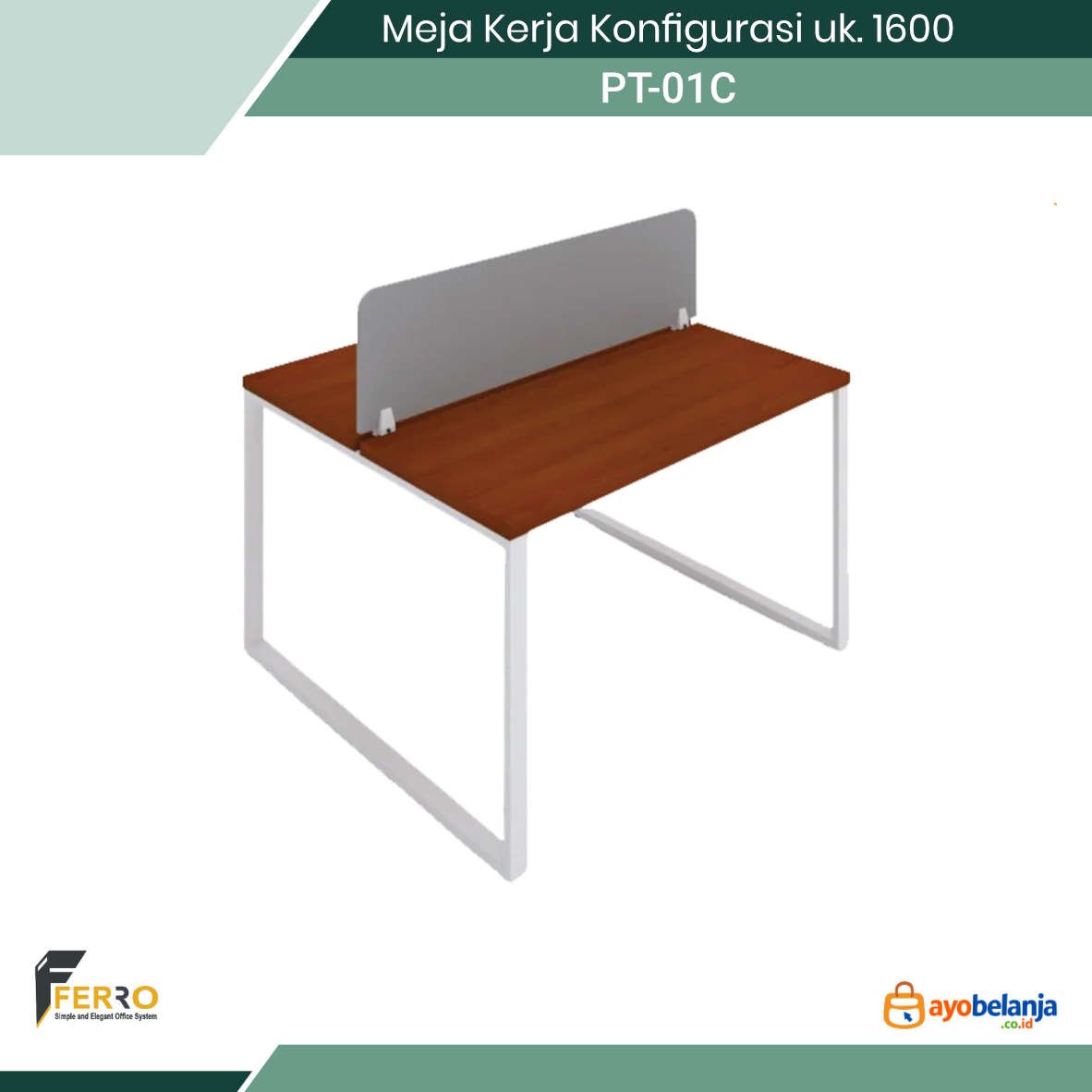 Meja Kerja Konfigurasi uk. 1600
