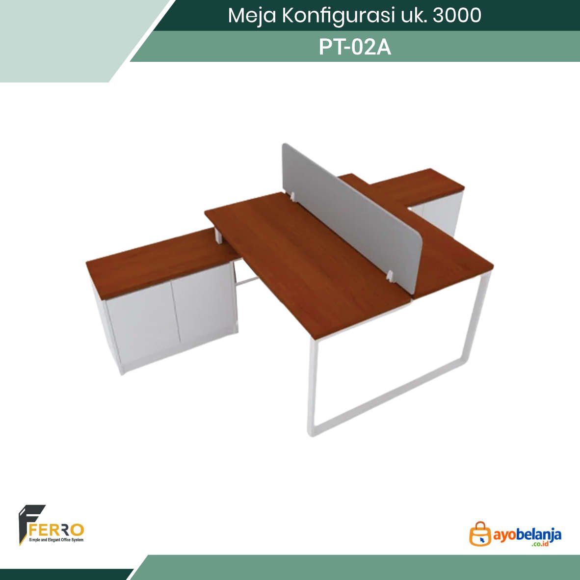 Meja Kerja Konfigurasi uk. 3000