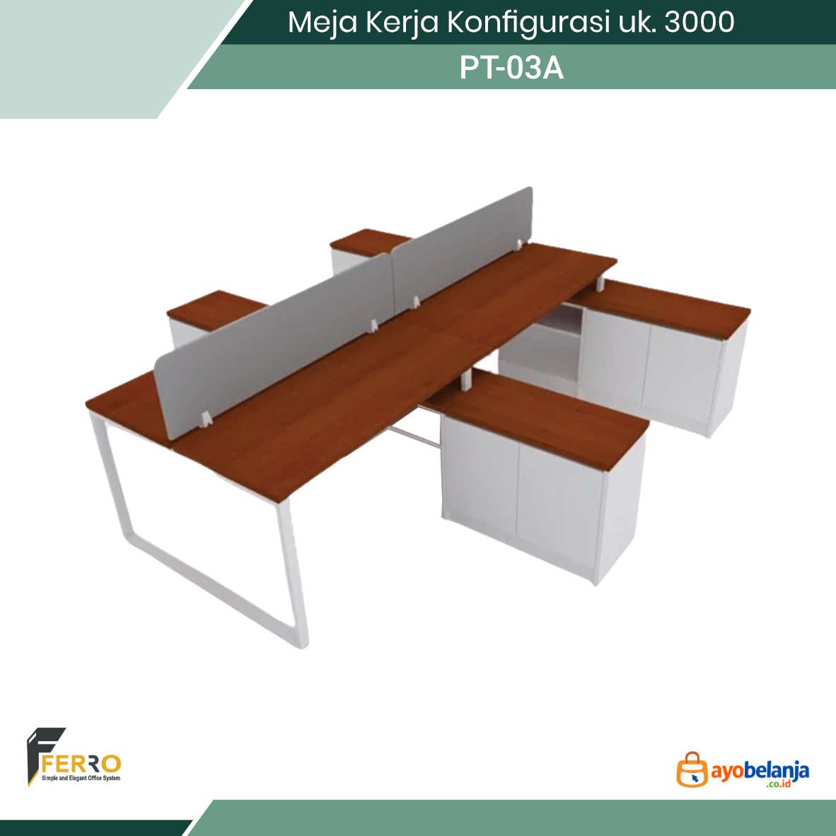Meja Kerja Konfigurasi uk. 3000