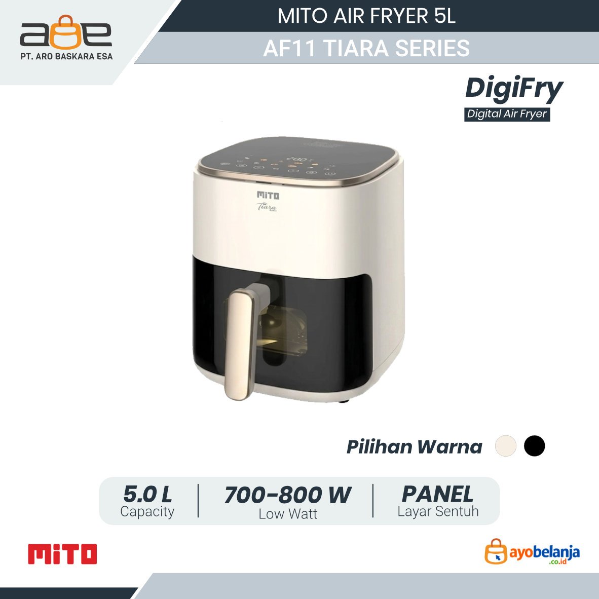 MITO - AIR FRYER - AF11 TIARA SERIES - 5L