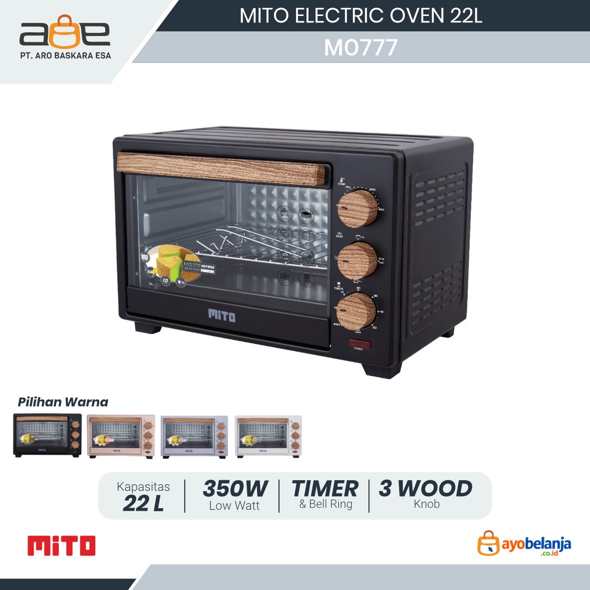 MITO - ELECTRIC OVEN - MO777 HIT -
22L