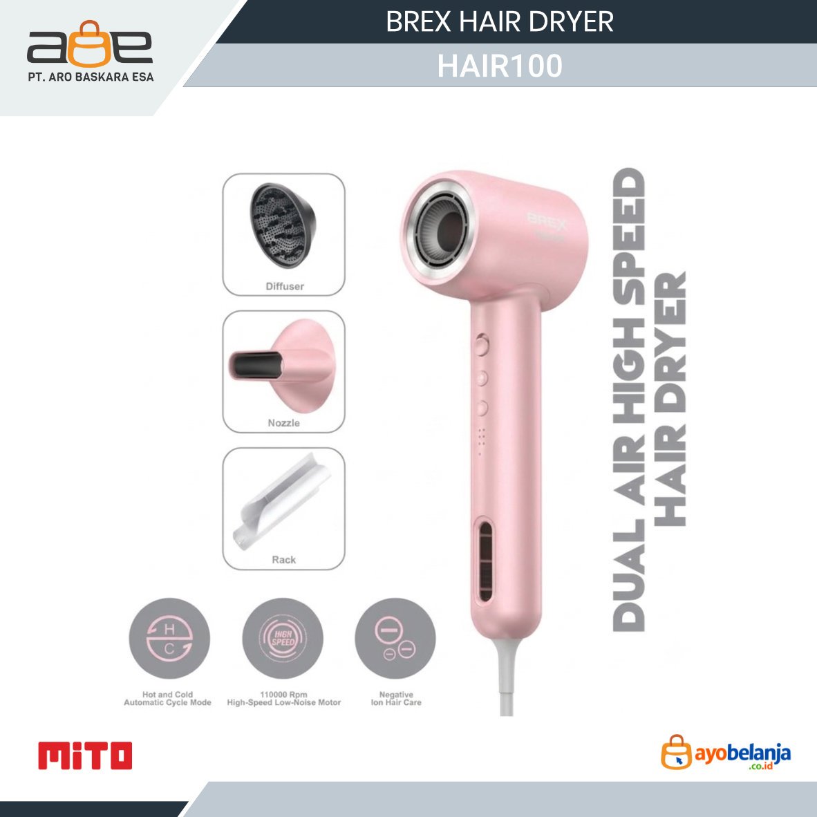 BREX - HAIR DRYER - HAIR100 GLAM