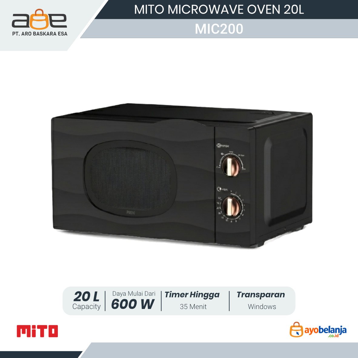 MITO - MICROWAVE OVEN - MIC200 - 20L
