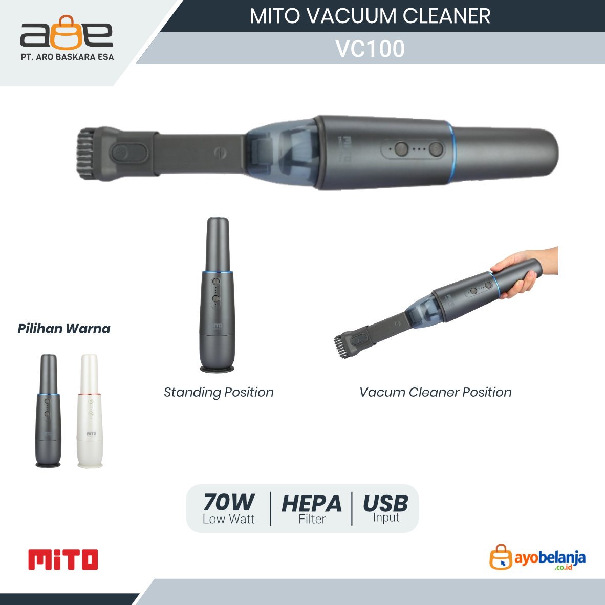 MITO - VACUUM CLEANER - VC100 SEPHIA